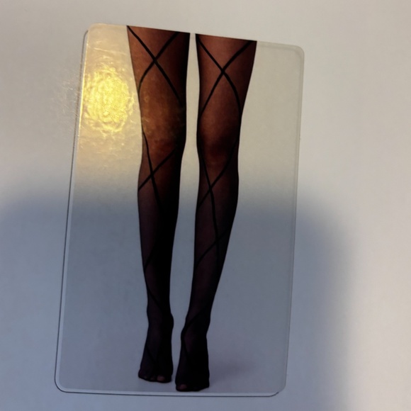 Black traced diamond fashion tights made in Italy NWT - Picture 6 of 10